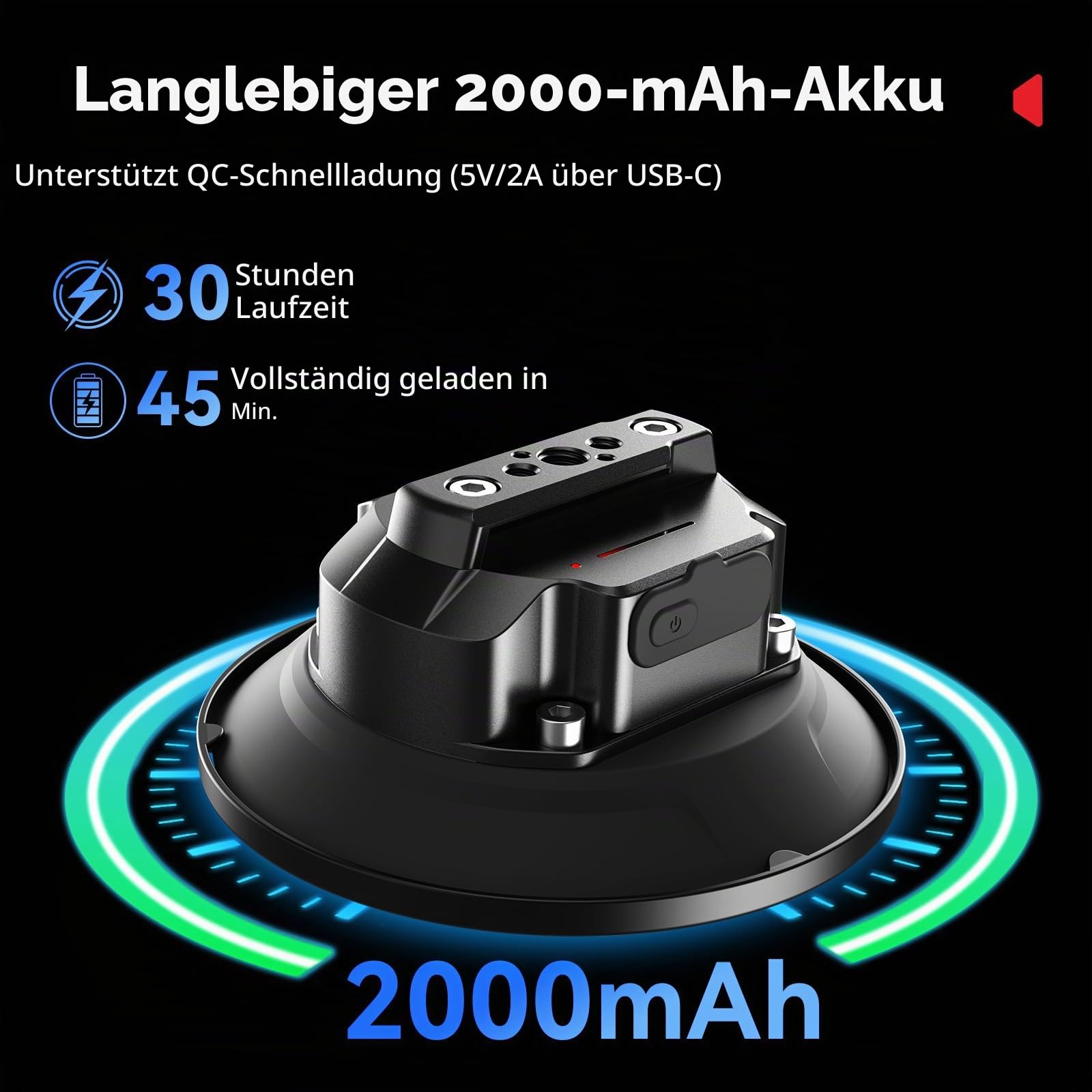 smallrig-5399-elektrische-saugnapfhalterung-5-mit-magic-arm-2000-mah image 4