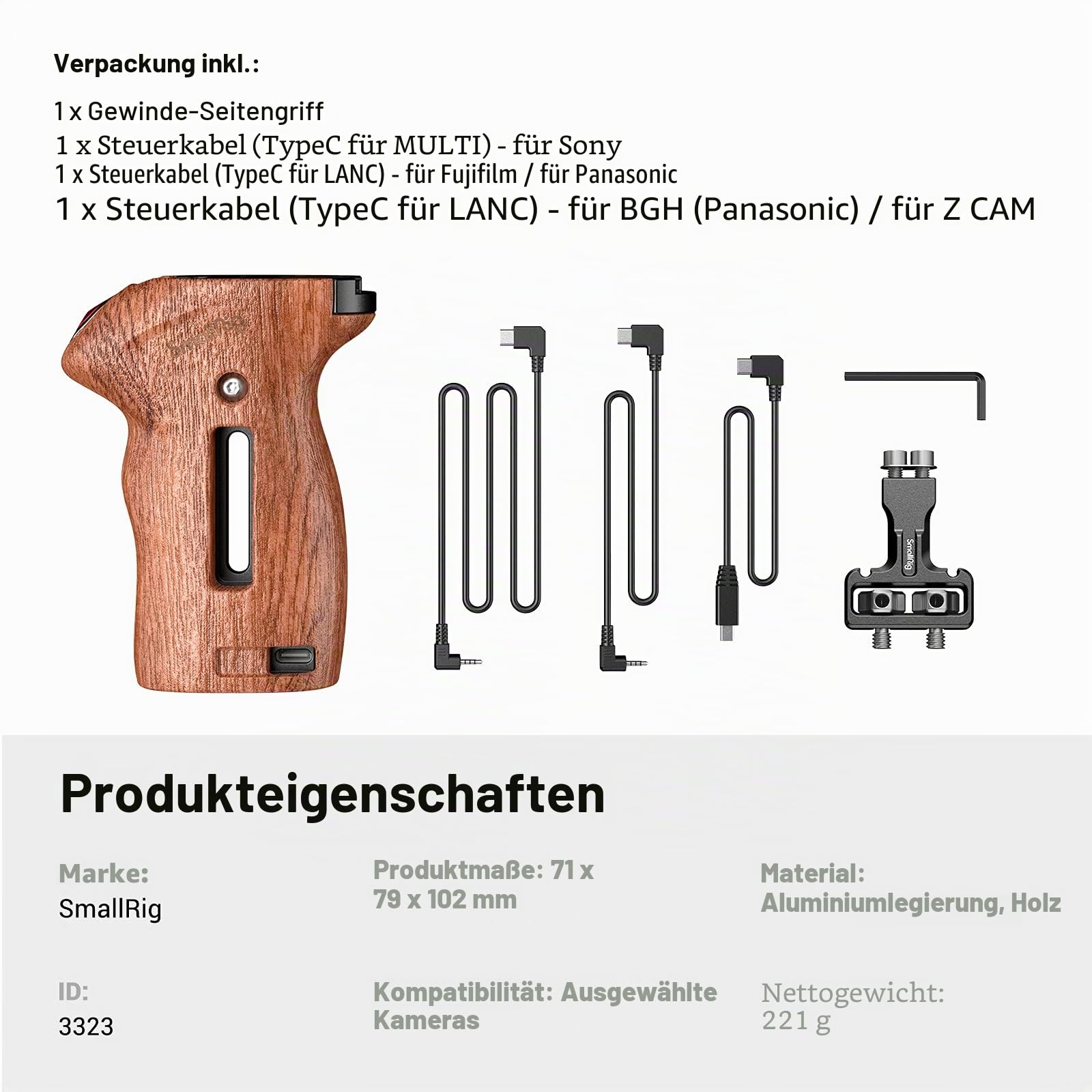 smallrig-3323-holz-seitengriff-mit-record-start-stopp-f-r-sony-panasonic-fujifil image 7