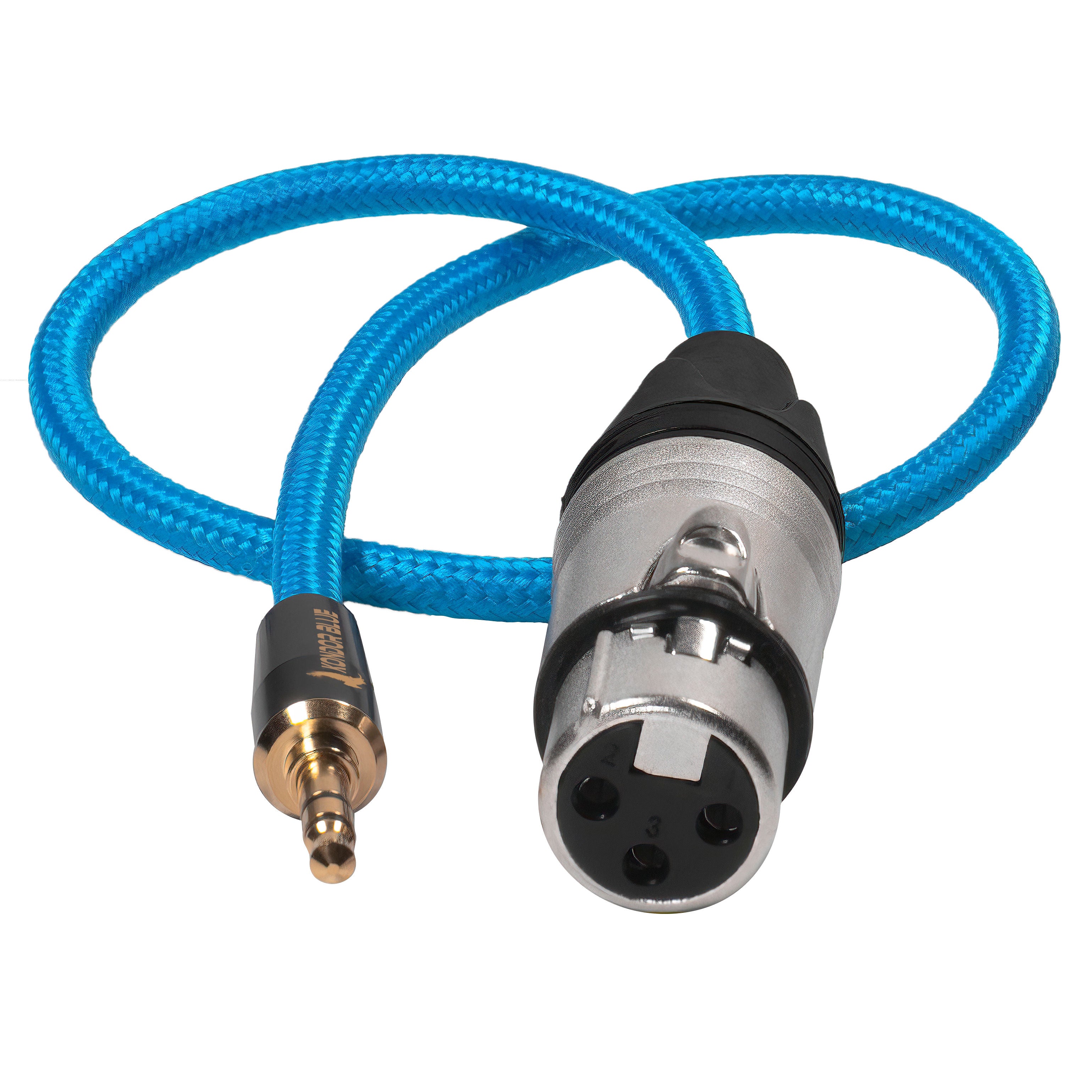 kondor-blue-xlr-auf-3-5mm-mini-trs-kabel-16-zoll-blau-geflochten-female-xlr-auf- image 2