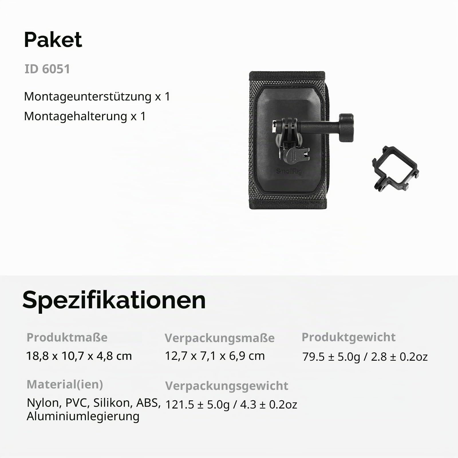 smallrig-6051-rucksackgurthalterung-mit-kugelkopf-f-r-dji-pocket-3-4-action-gopr image 7