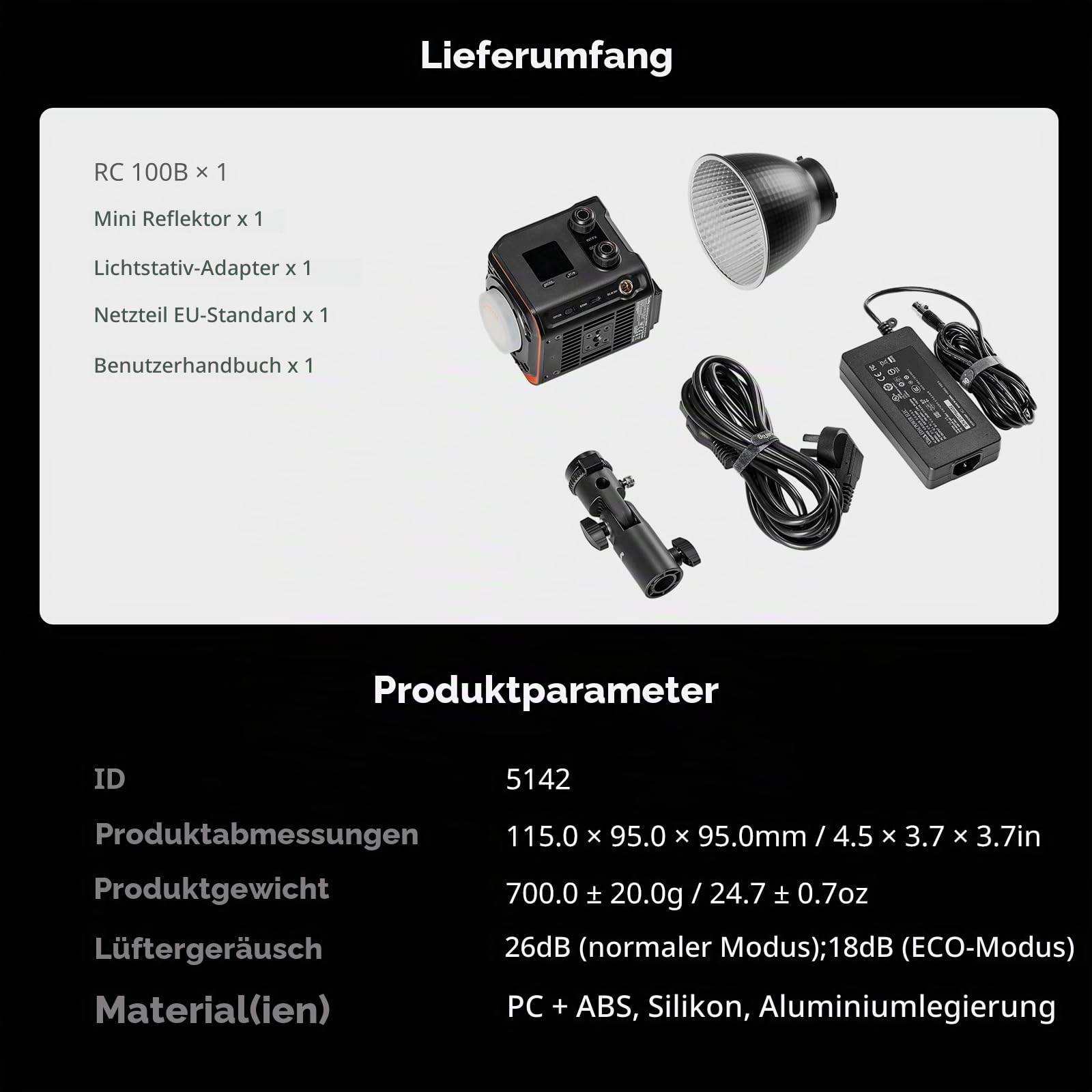 smallrig-rc-100b-cob-videoleuchte-100w-2700-6500k-pro-5142 image 8