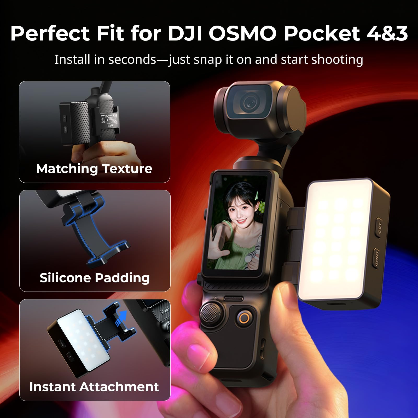 smallrig-5733-bi-color-led-videoleuchte-f-r-dji-osmo-pocket image 4