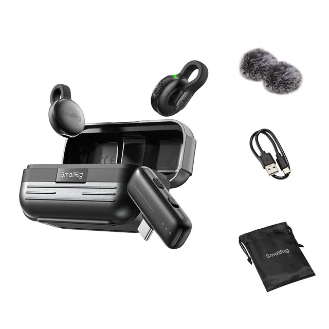 smallrig-s70-c2-funkmikrofon-5717-2x-sender-empf-nger-ladecase-usb-c-48khz-24bit image 1
