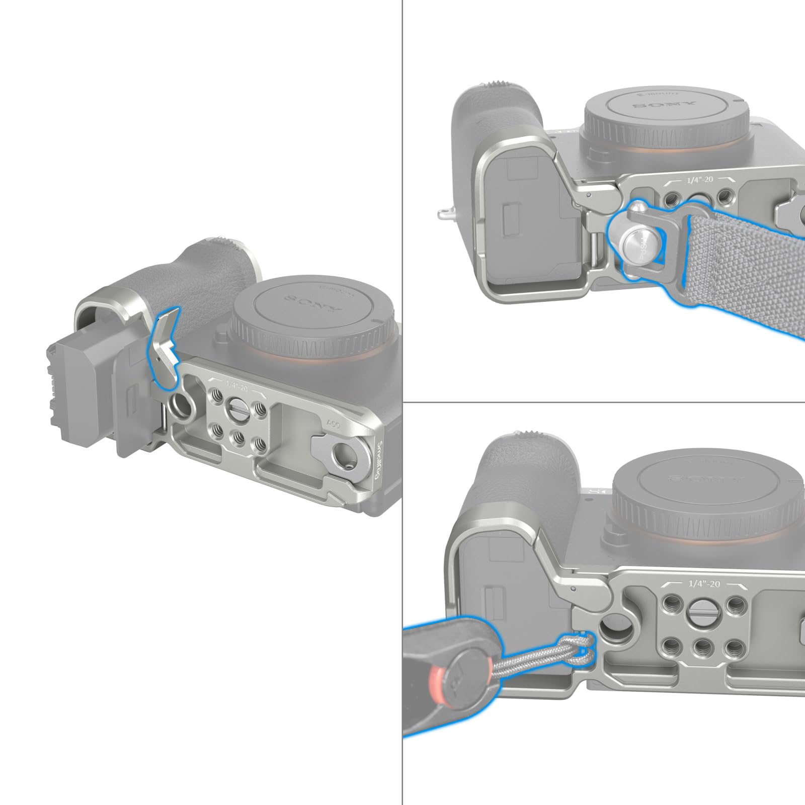 smallrig-4439-baseplate-silber-f-r-sony-a7c-ii-a7cr-mit-arca-swiss image 4
