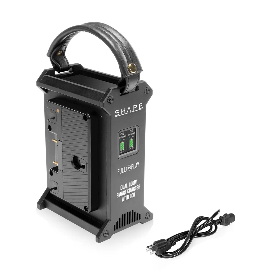 shape-full-play-dual-schnellladeger-t-100-w-gold-mount-mit-lcd-display image 1