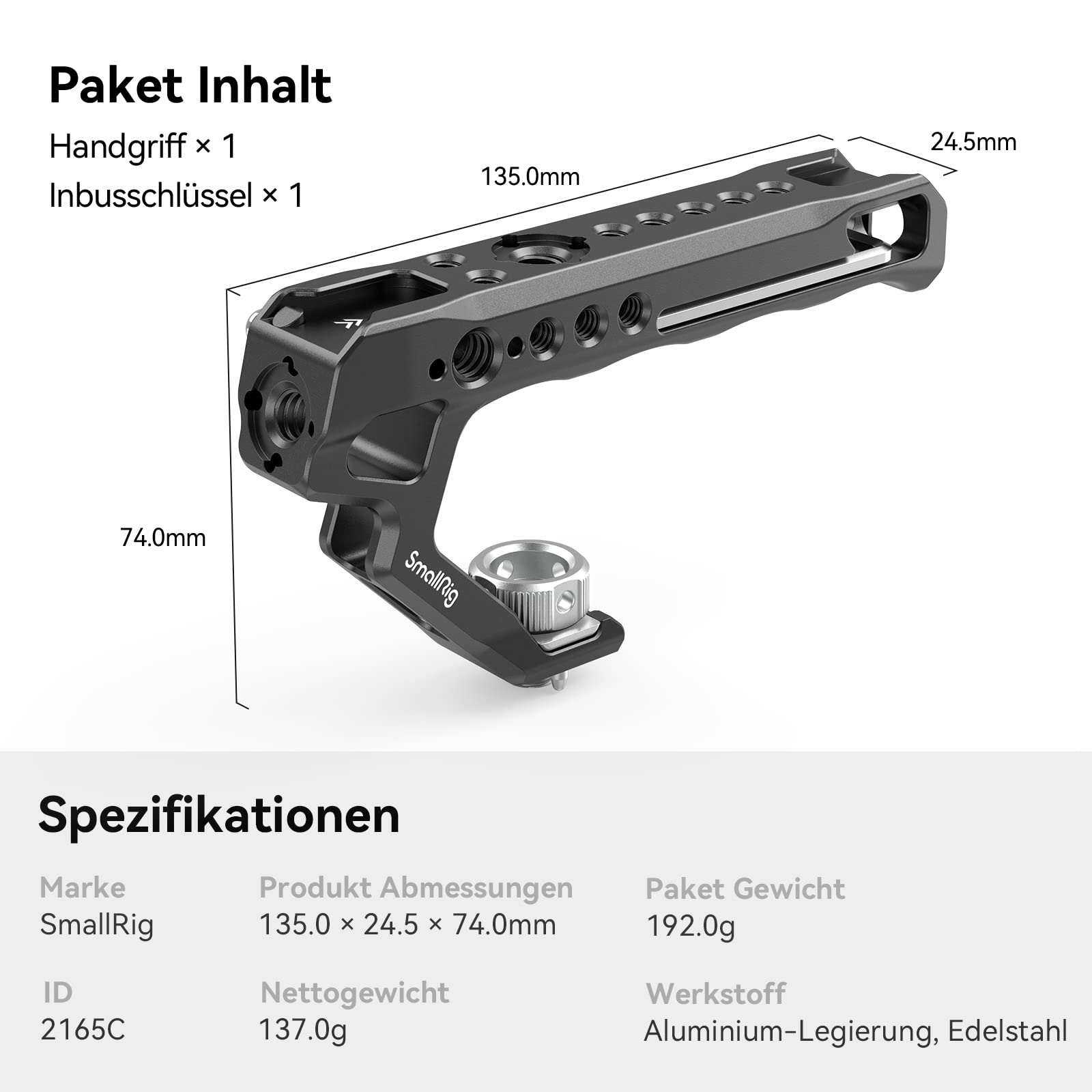 smallrig-2165c-top-handle-griff-mit-cold-shoe-arri-loch image 8