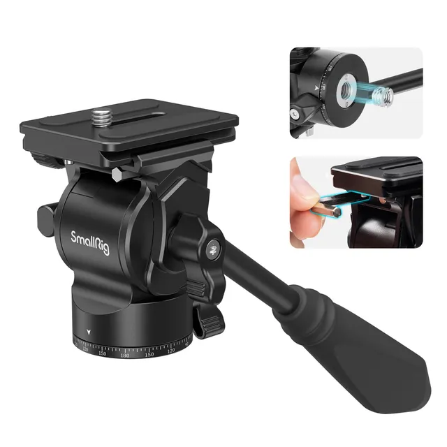 smallrig-3259b-ch10-fluidkopf-pan-tilt-stativkopf-3kg-mit-arca-swiss-platte image 1