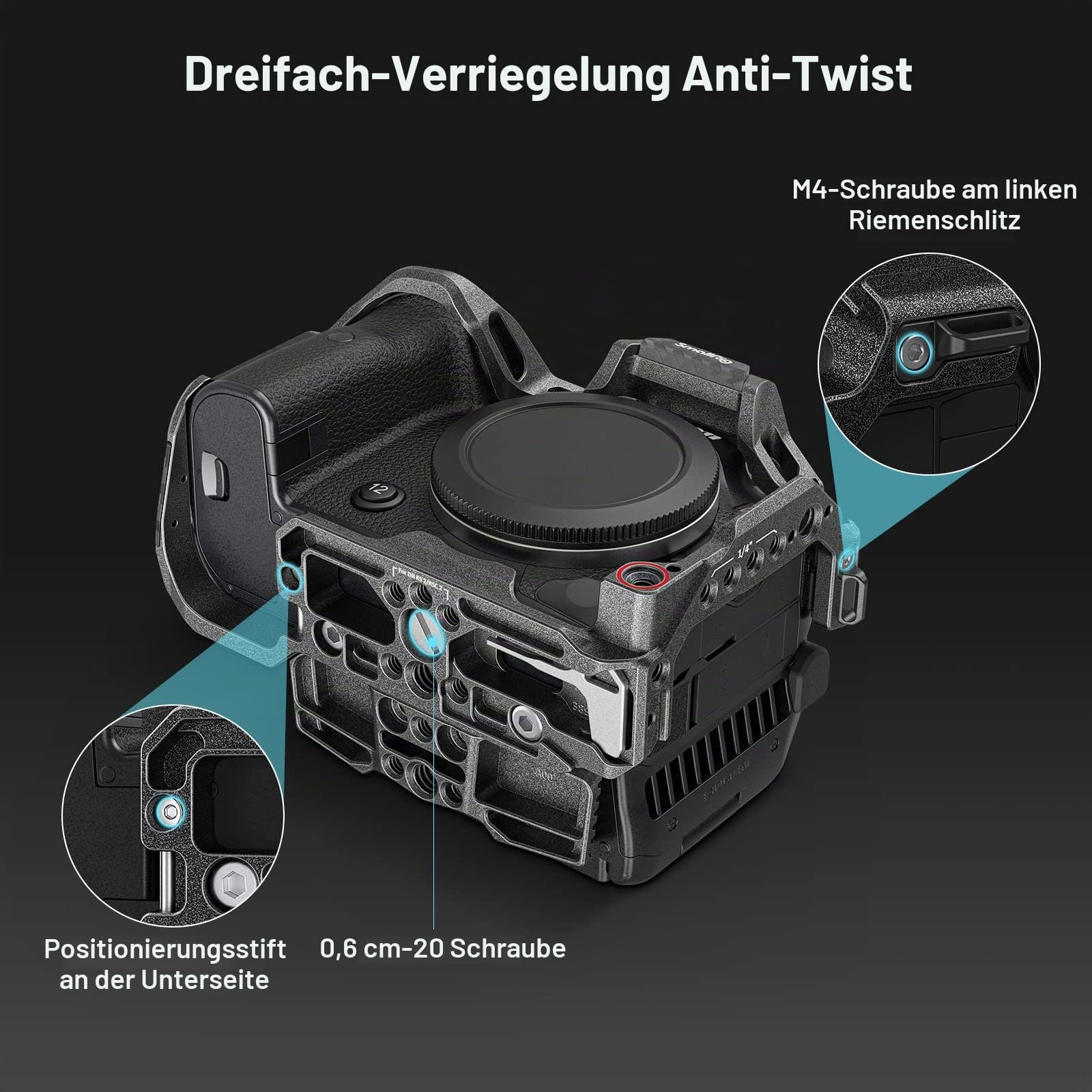 smallrig-3891-handheld-cage-kit-f-r-canon-eos-r5-c-mit-top-griff-und-kabelklemme image 3