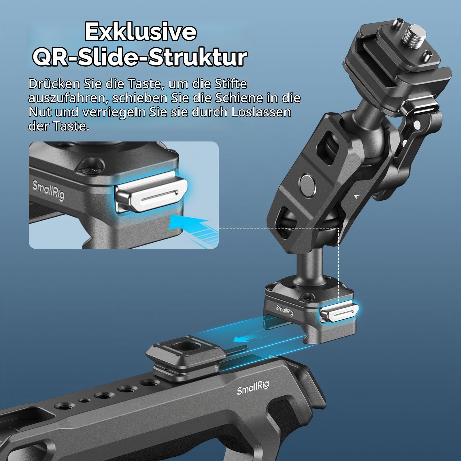 smallrig-hawklock-h21-4488-quick-release-magic-arm-mit-360-kugelkopf image 2
