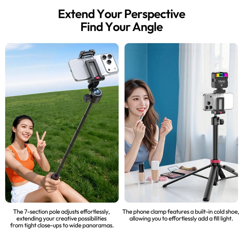 ulanzi-mt-44b-2-in-1-selfie-stick-quadpod-s056-handy-stativ image 3
