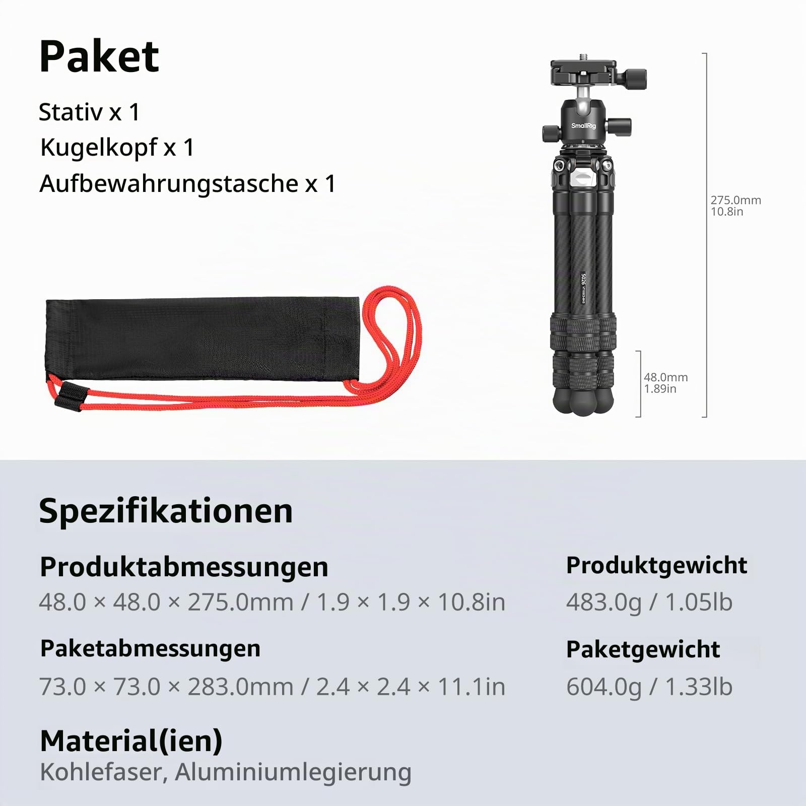 smallrig-mini-tischstativ-carbon-5026-mit-360-kugelkopf image 7