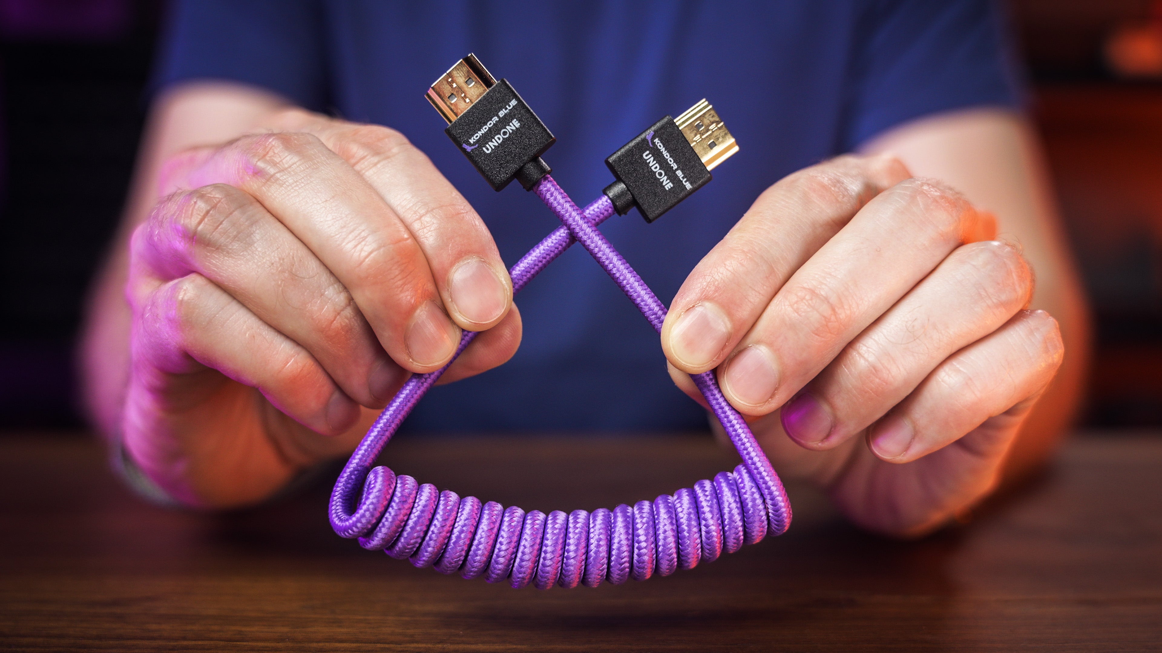 kondor-blue-gerald-undone-mk2-hdmi-kabel-12-24-spiralkabel-lila image 6