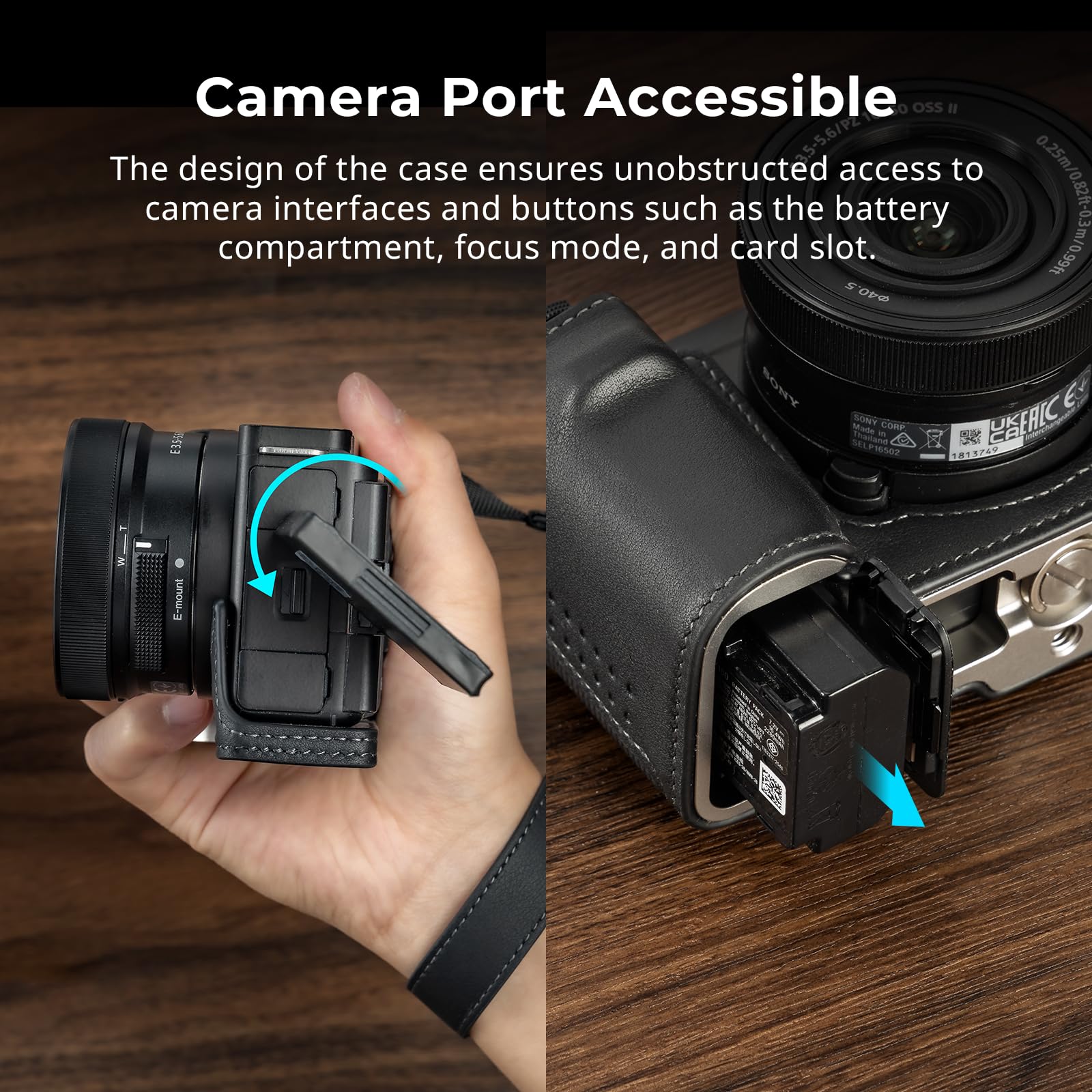 smallrig-kamera-ledertasche-4777-f-r-sony-zv-e10-ii-schwarz-mit-handschlaufe image 5
