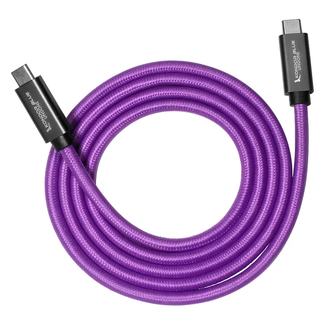kondor-blue-x-gerald-undone-usb-c-3-2-kabel-4-foot-100w-20gb-s-lila image 1