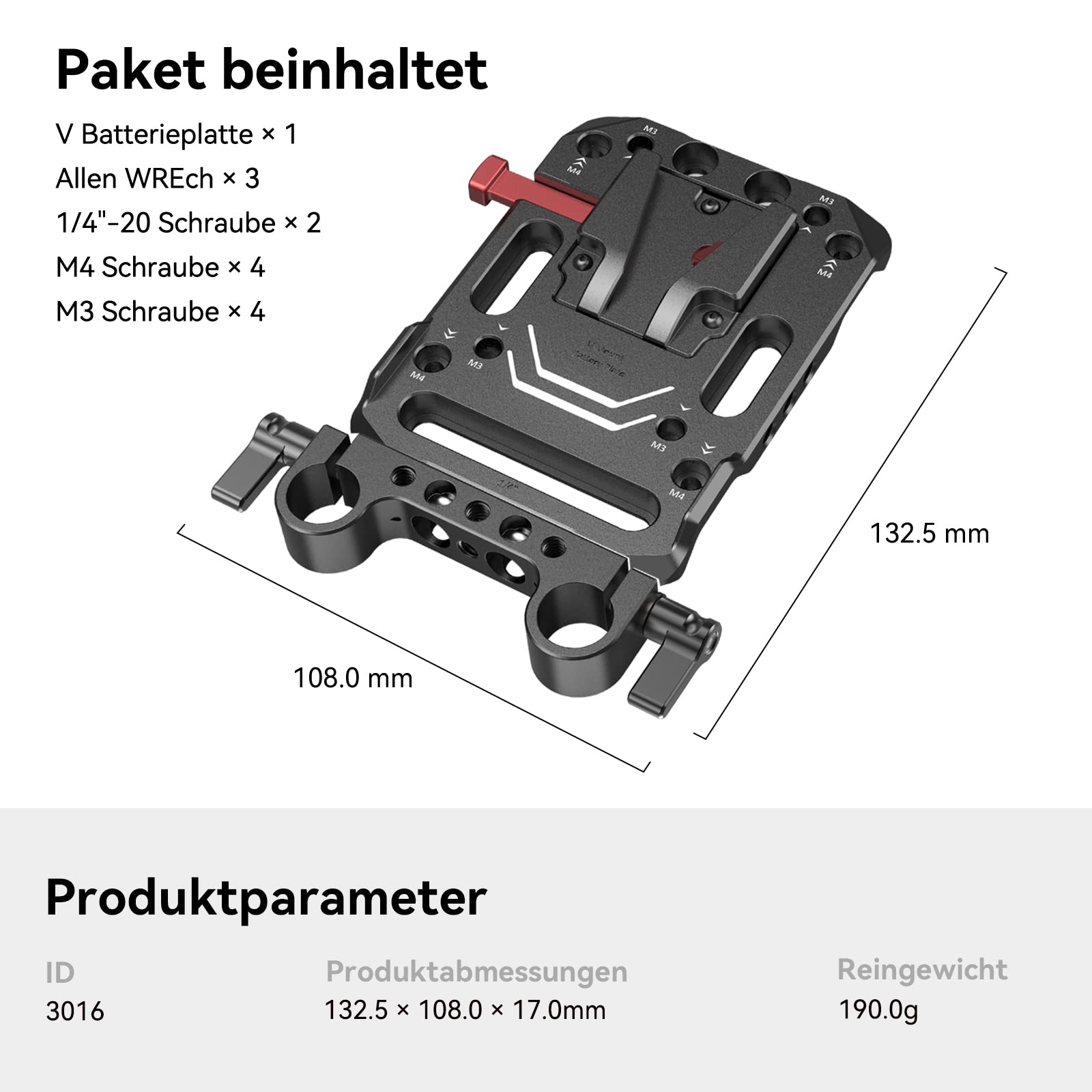 smallrig-3016-v-mount-batterieplatte-mit-dual-15mm-rod-clamp image 7
