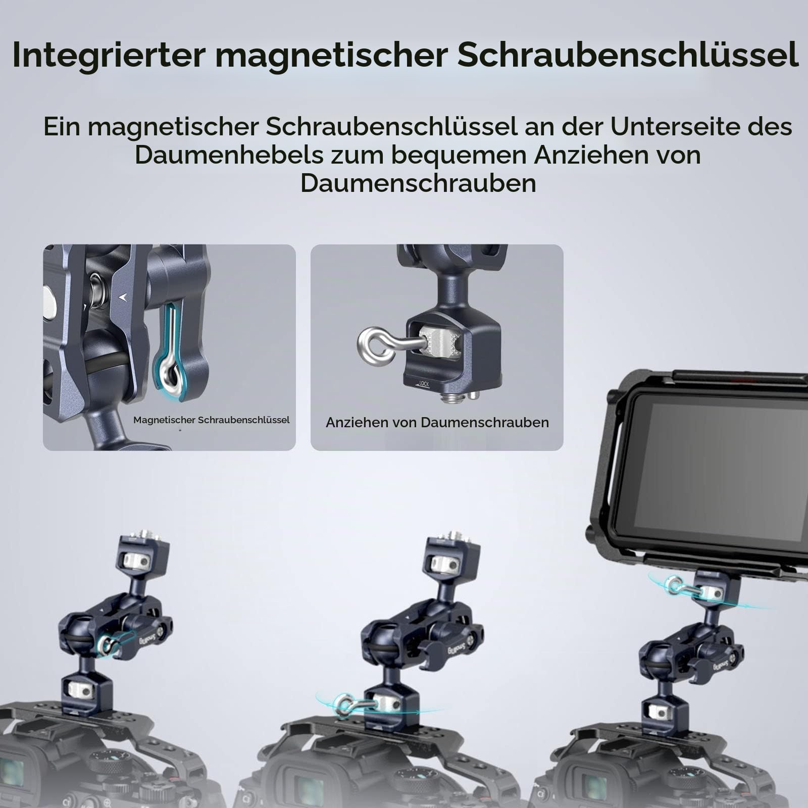 smallrig-magic-arm-3874-360-gelenkarm-5-5kg-mit-arri-3-8-und-1-4-20 image 5