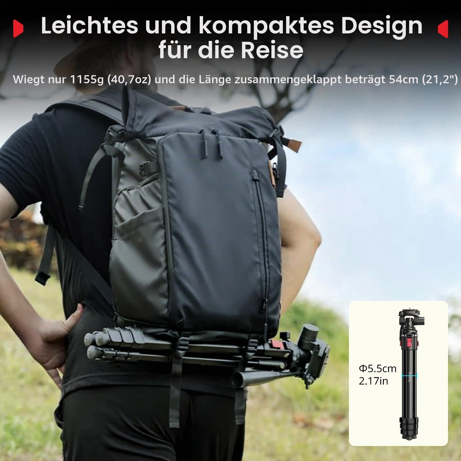 smallrig-ap-30-5474-aluminium-reise-stativ-172cm-mit-handy-clip-und-tasche image 5