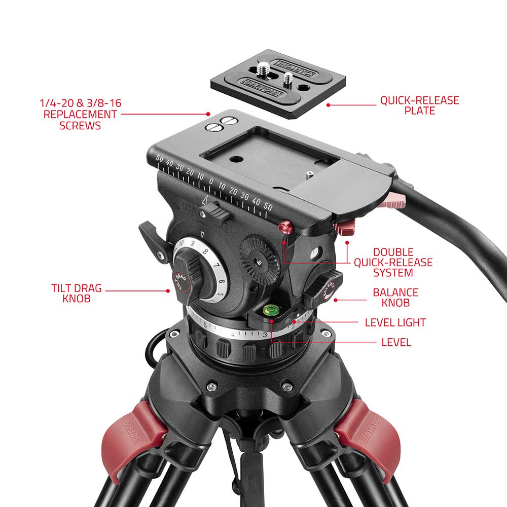 shape-focus-18-fluid-head-stativ-mit-red-lock-beinen-und-mid-level-spreader image 4