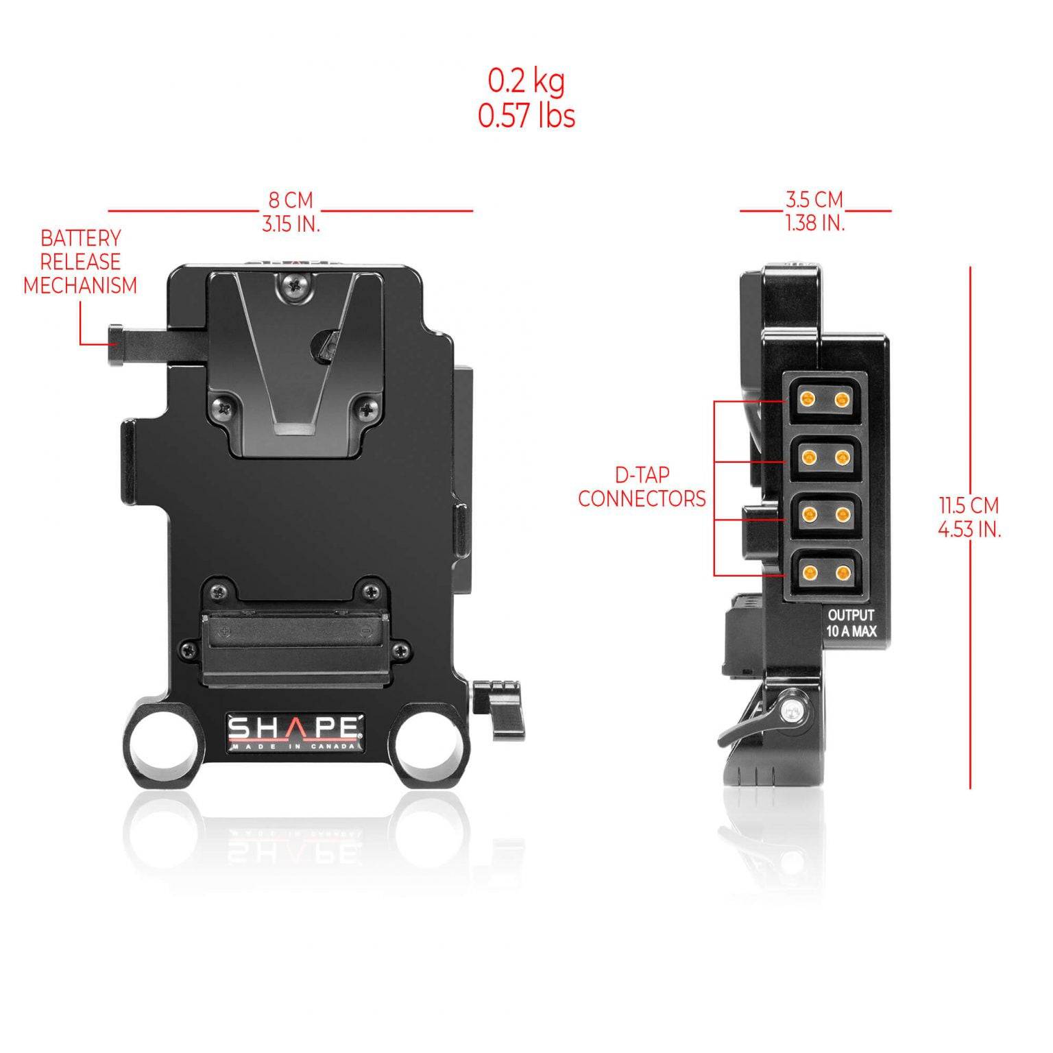 shape-full-play-multi-d-tap-v-mount-platte-15-mm-lws-rod-bloc image 3