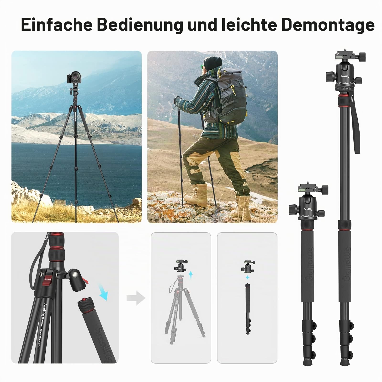 smallrig-3935-faltbares-aluminium-kamera-stativ-71-zoll-mit-kugelkopf image 5