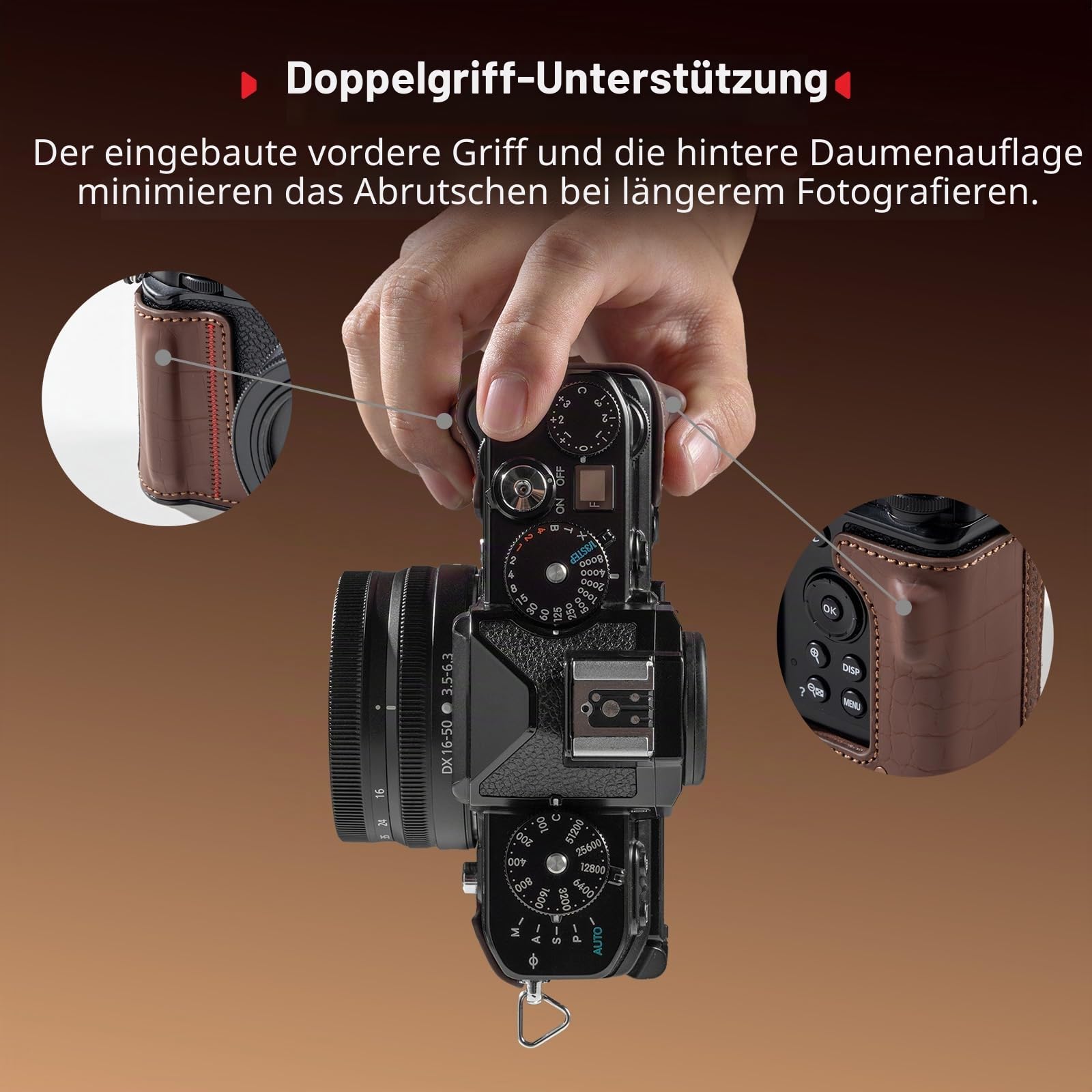 smallrig-5096-kamerataschen-set-aus-pu-leder-f-r-nikon-z-f-braun-mit-griff-und-s image 4