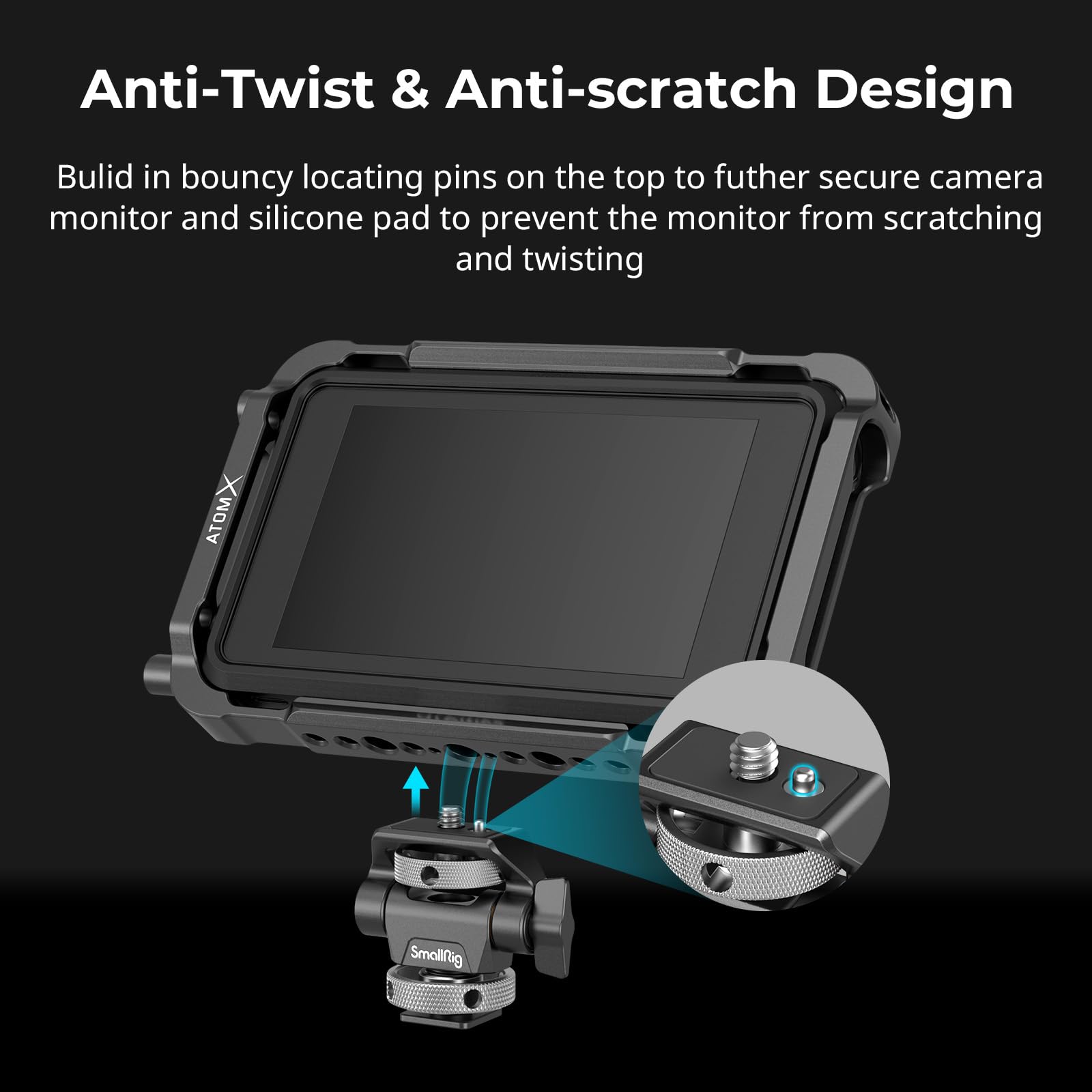 smallrig-2905b-kamera-monitor-halterung-mit-kaltschuh-und-anti-twist image 3
