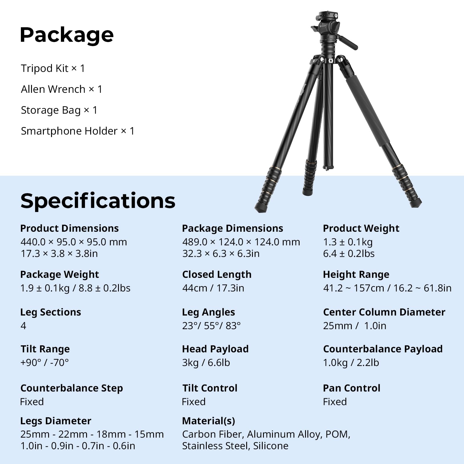 smallrig-ct150-4937-carbon-reise-videostativ-mit-fluidkopf image 8