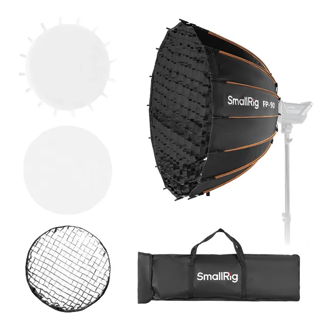 smallrig-fp-90-parabol-softbox-5395-35-4-zoll-bowens-mit-wabe-und-diffusoren image 1