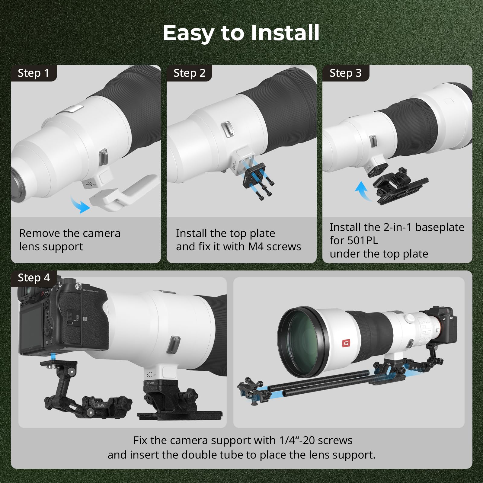 smallrig-4429-501pl-tele-support-kit-mit-objektivst-tze image 3