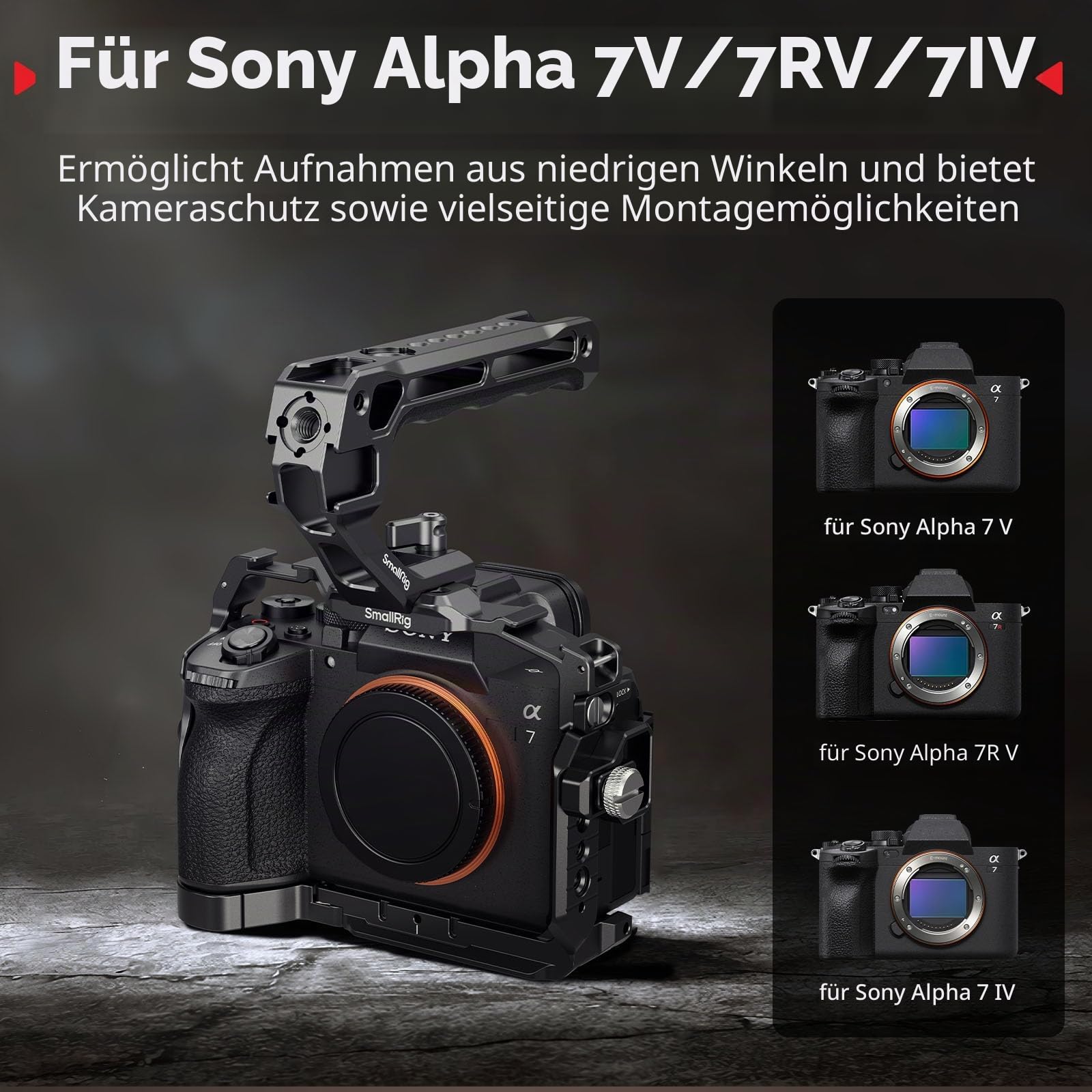 smallrig-k-fig-basiskit-6025-f-r-sony-alpha-7-v-7r-v-7-iv-mit-obergriff-und-hdmi image 2