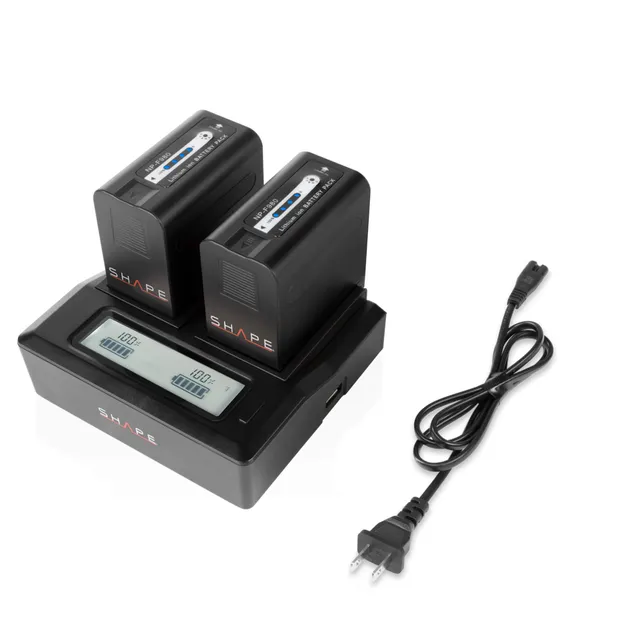shape-np-f980-akku-set-2x-6600mah-mit-dual-lcd-ladeger-t-f-r-sony image 1