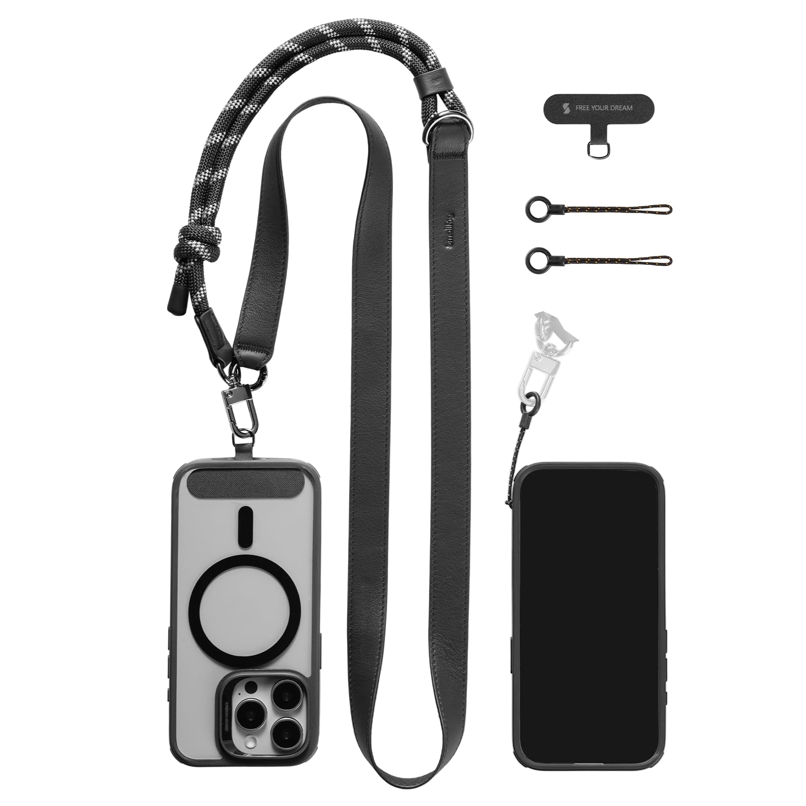 smallrig-4989-handy-schultergurt-leder-nylon-verstellbar-schwarz image 1