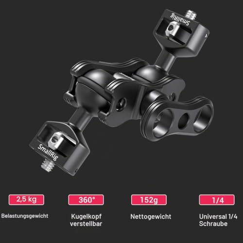 smallrig-2070b-gelenkarm-mit-doppel-kugelkopf-1-4-360-monitor-arm-bis-1-5-kg image 8