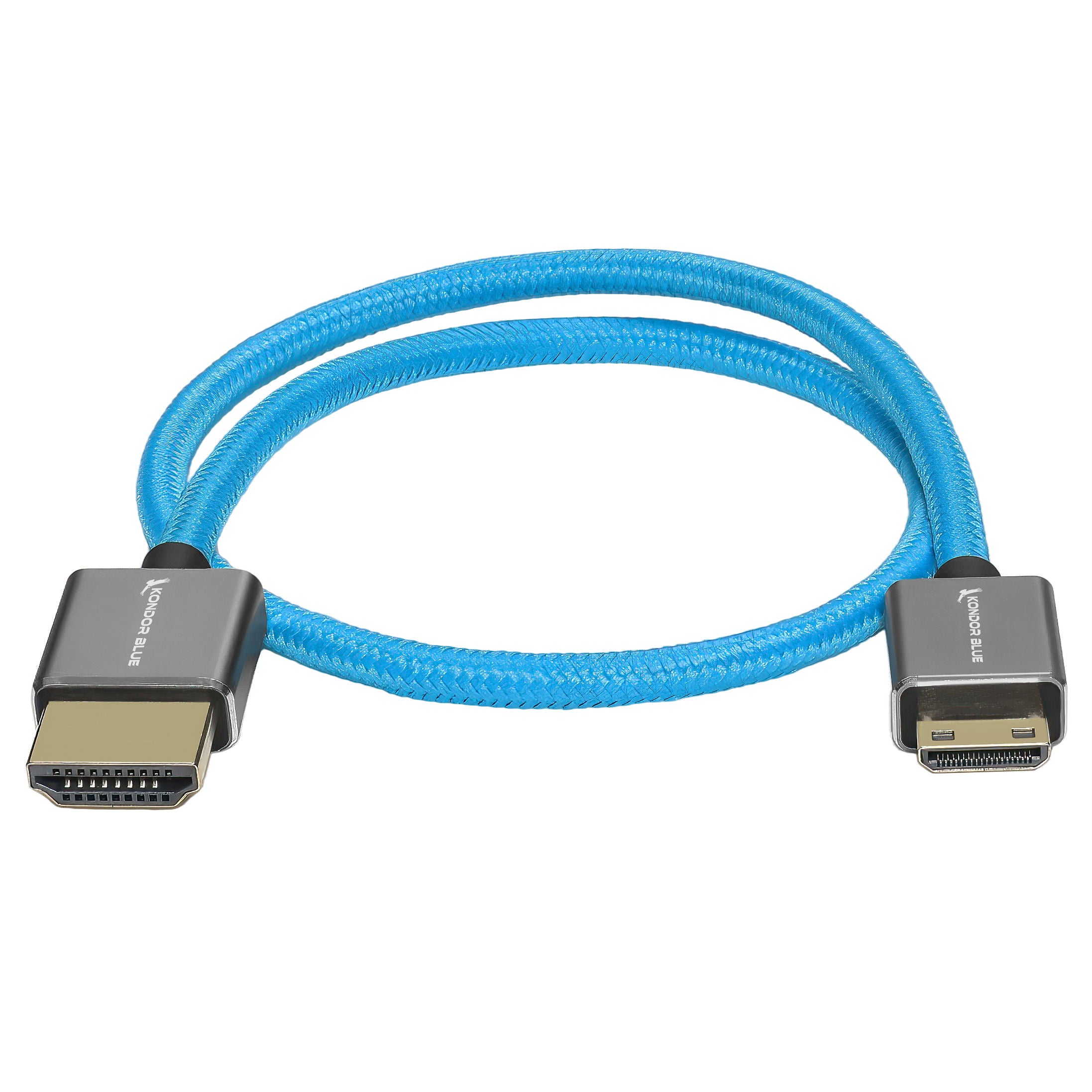 kondor-blue-mini-hdmi-auf-hdmi-kabel-16-straight-geflochten-4k60 image 2