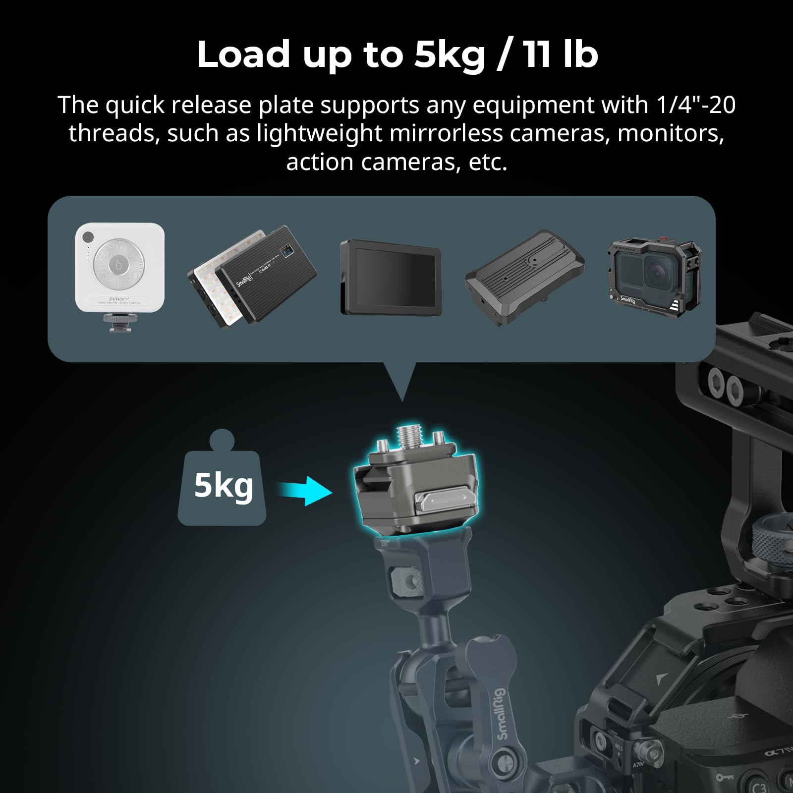 smallrig-hawklock-h21-universal-quick-release-montageplatten-set image 8