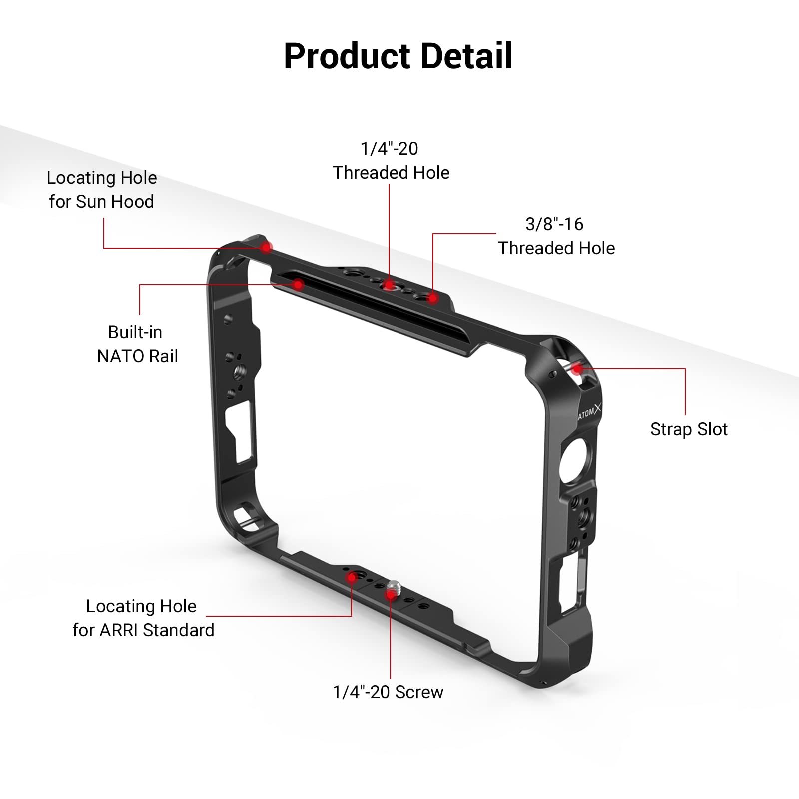 smallrig-monitor-cage-kit-3456-f-r-atomos-shinobi-7-mit-kabelklemme-und-sonnenbl image 6