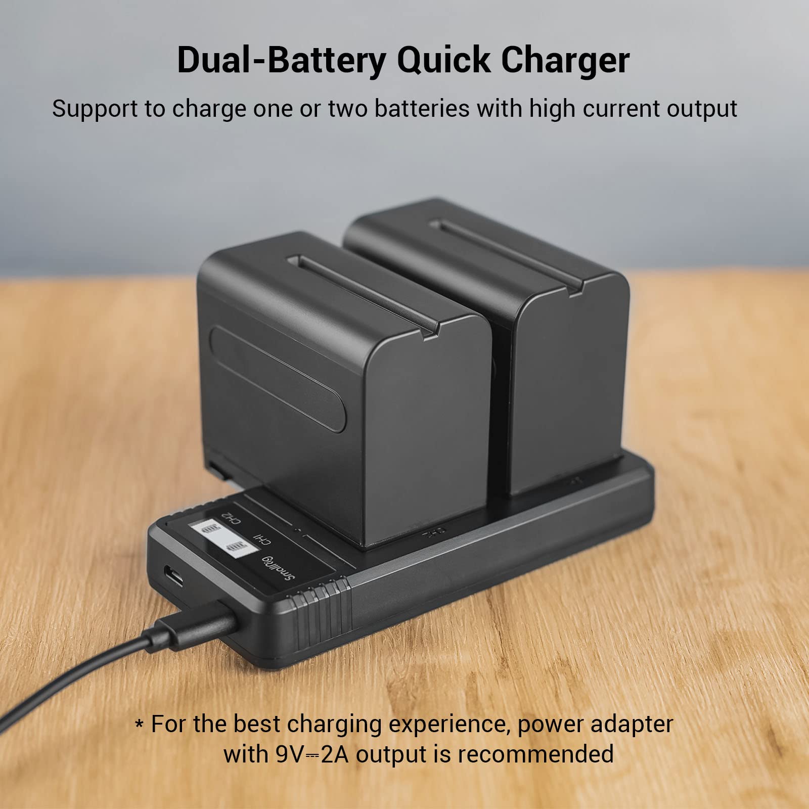 smallrig-np-f970-akku-set-2x-7800mah-mit-dual-ladeger-t-und-lcd image 8