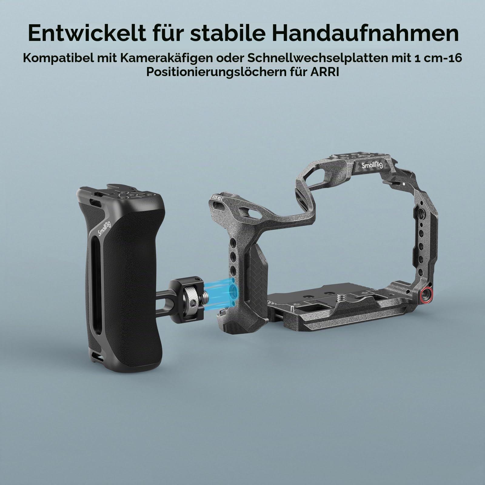 smallrig-4016-locating-side-handle-3-8-16-arri-verstellbar-36mm-mit-cold-shoe-f- image 3