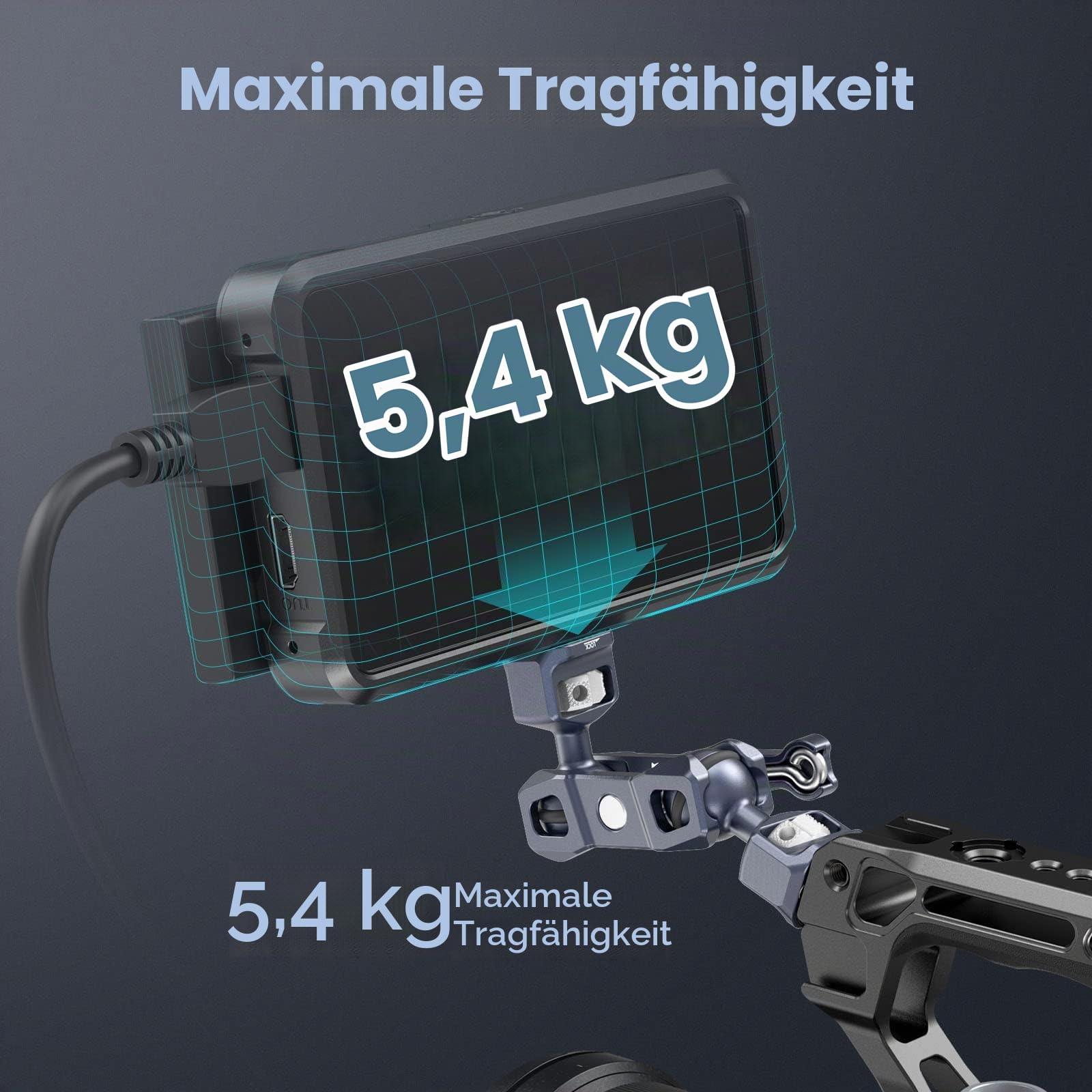 smallrig-magic-arm-3874-360-gelenkarm-5-5kg-mit-arri-3-8-und-1-4-20 image 6