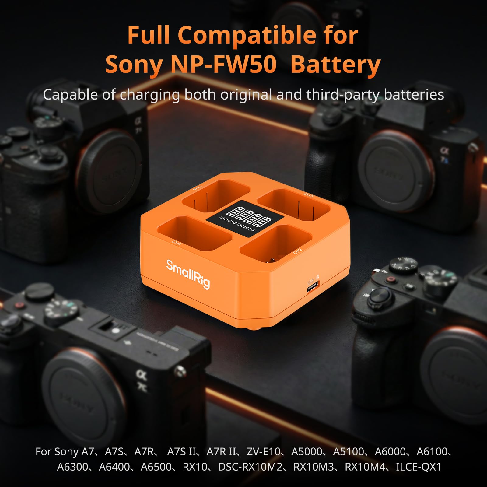 smallrig-np-fw50-4-kanal-ladeger-t-5749-f-r-sony-fw50-akkus image 4