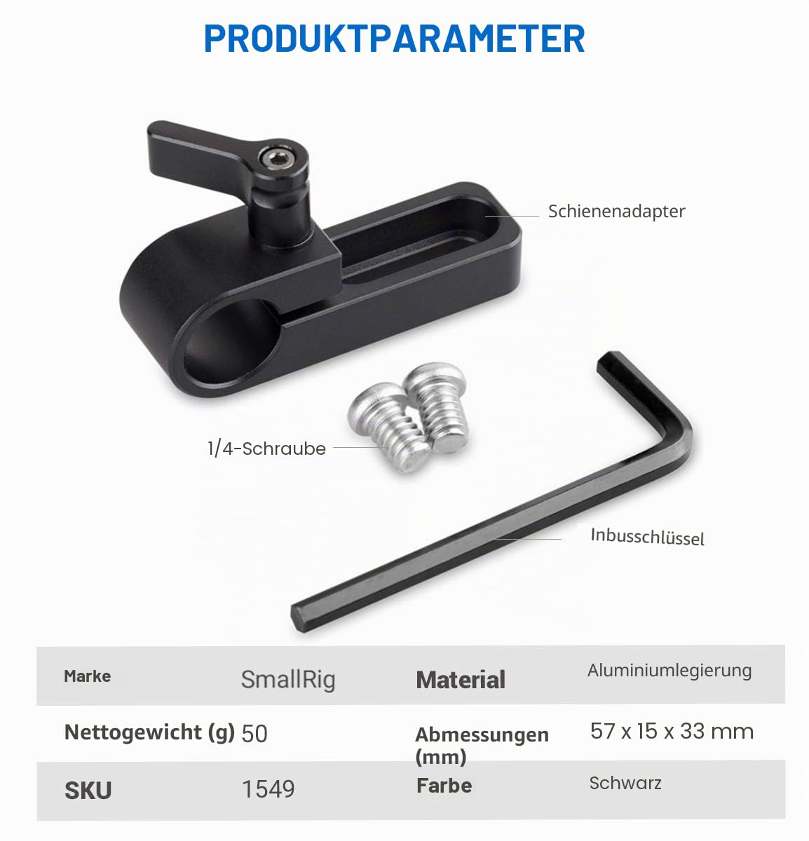 smallrig-1549-15mm-rod-mount-einzel-schienenklemme-f-r-rod-extension image 7