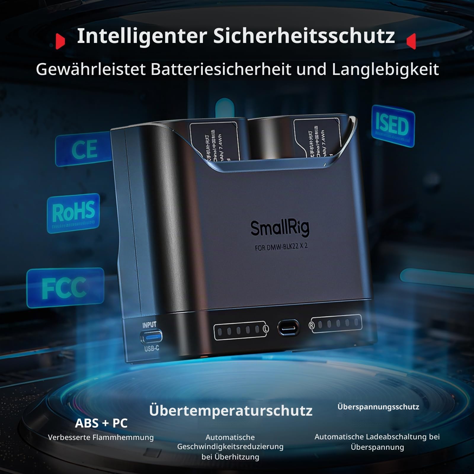 smallrig-dmw-blk22-akkuladeger-t-5492-dual-slot-22-5w-usb-c-f-r-panasonic-lumix image 7