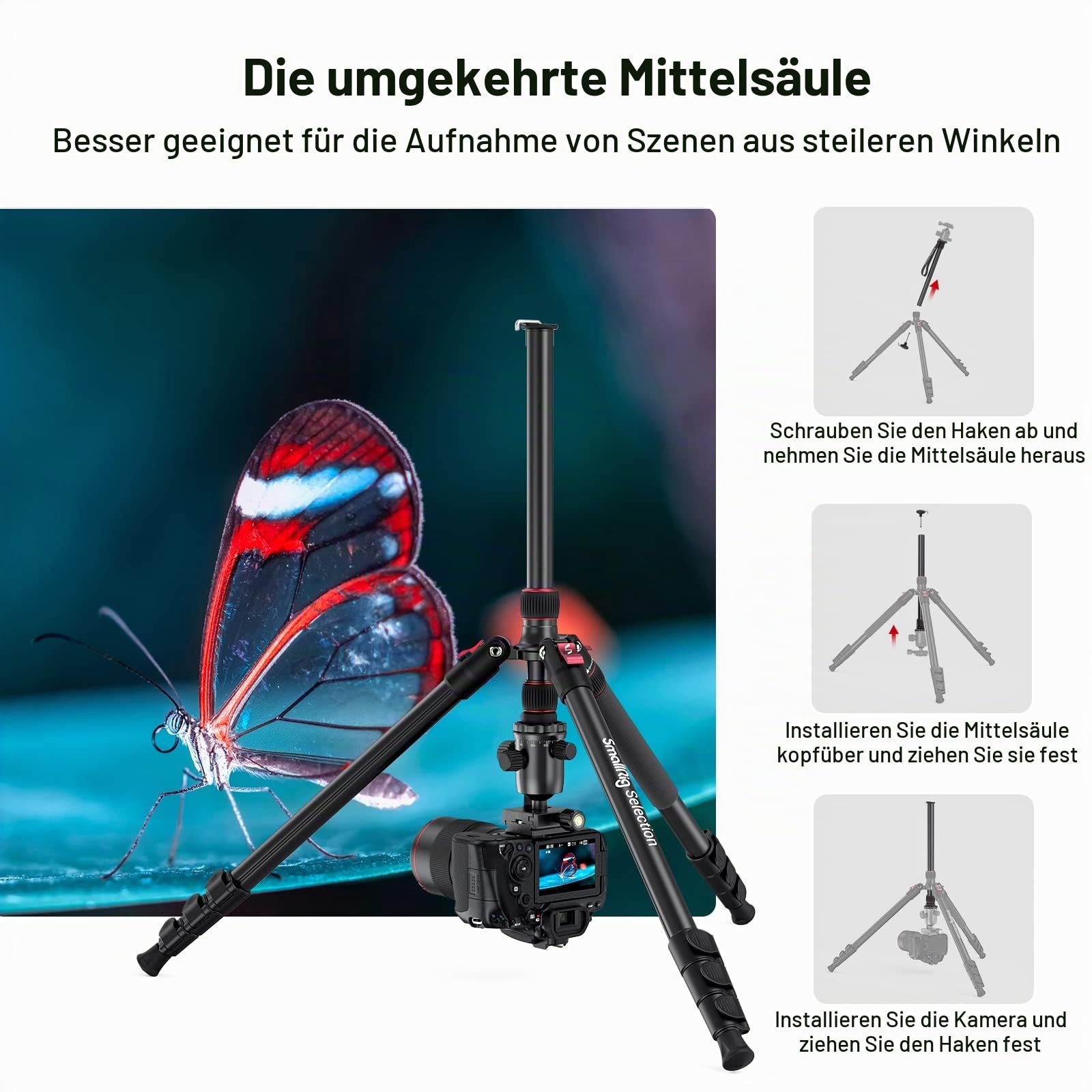 smallrig-3983-t10-68-zoll-aluminium-reisestativ-mit-einbeinstativ-funktion-15kg- image 6