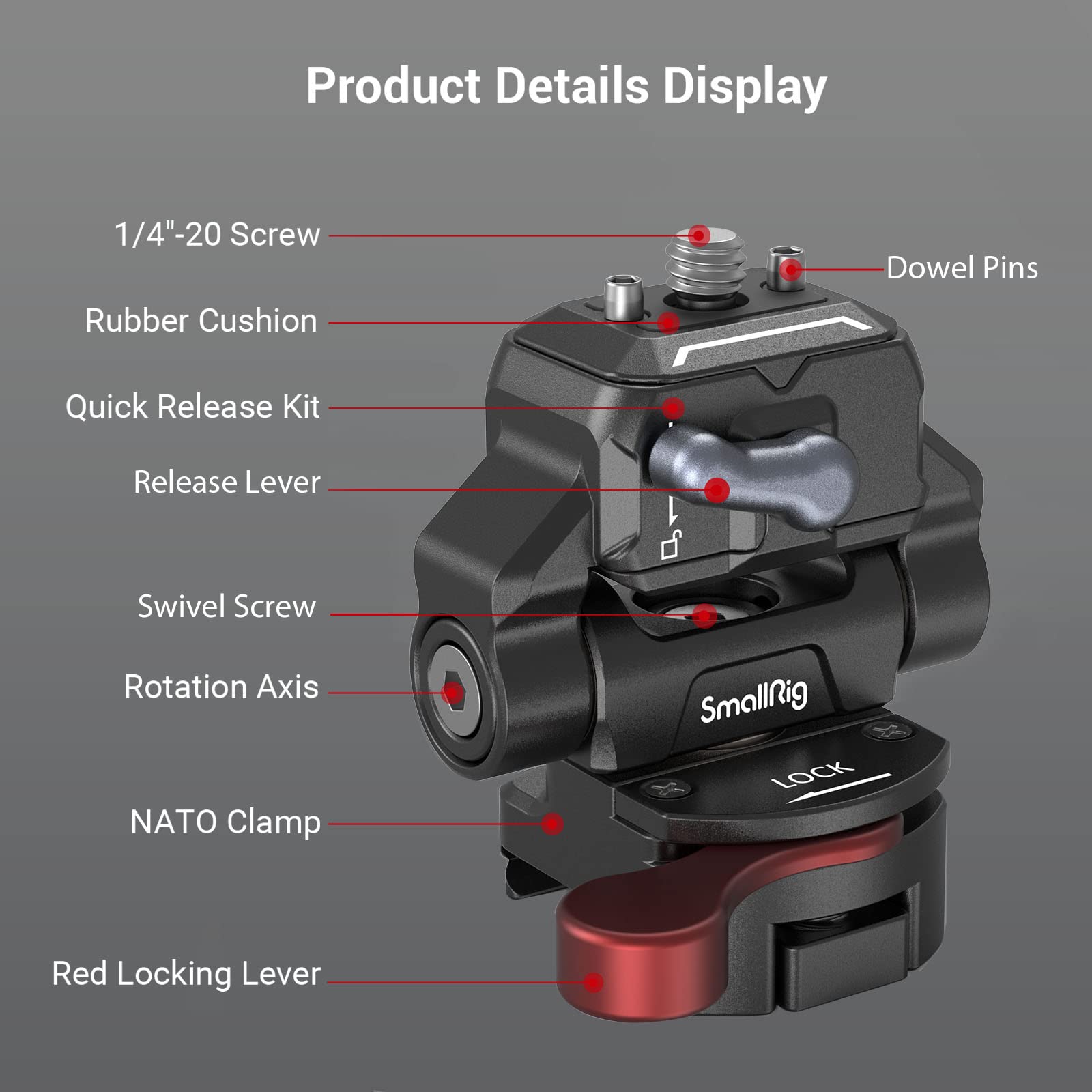 smallrig-3601-hawklock-mini-monitorhalterung-mit-nato-klemme-1-5-kg-360-drehbar image 2