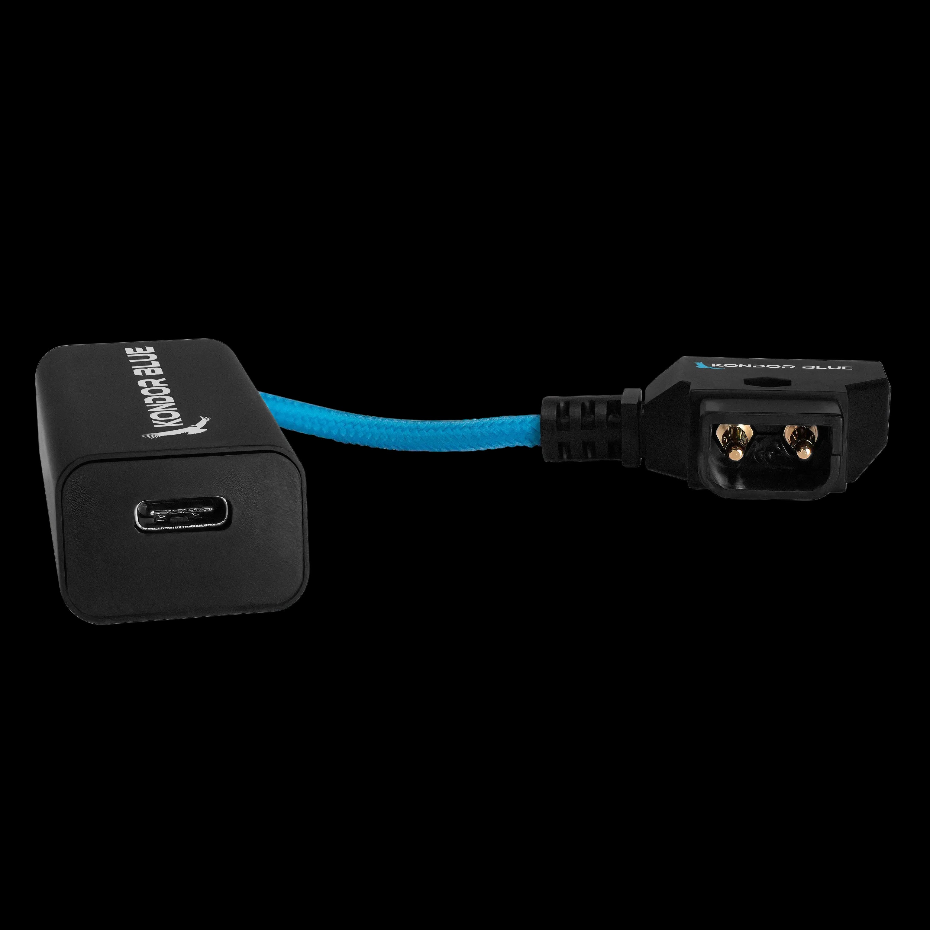 kondor-blue-d-tap-auf-usb-c-pd-kabel-6-zoll-100w-2-wege-ladung image 2