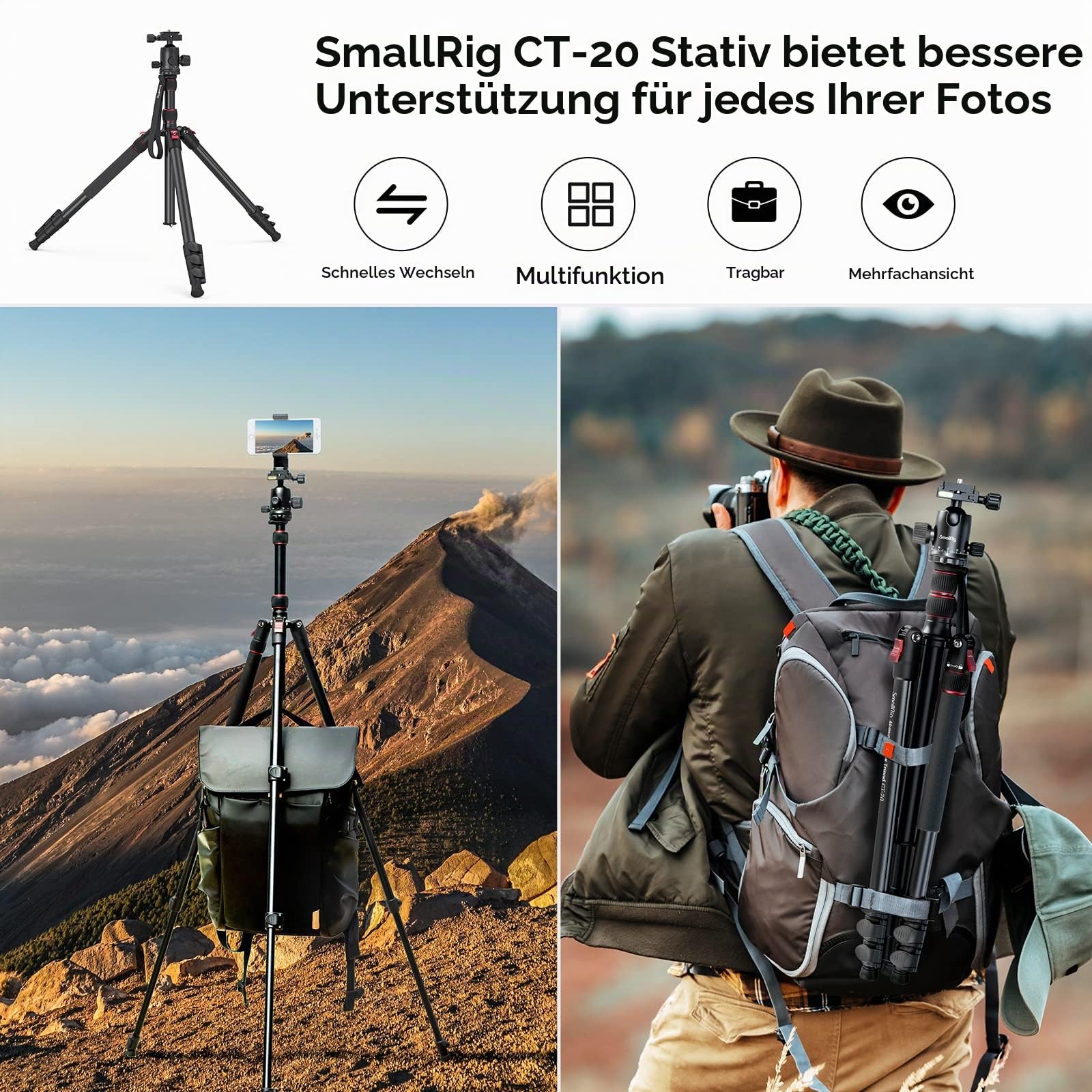 smallrig-3474c-stativ-einbeinstativ-200cm-mit-36mm-panorama-kugelkopf-15kg-tragk image 7