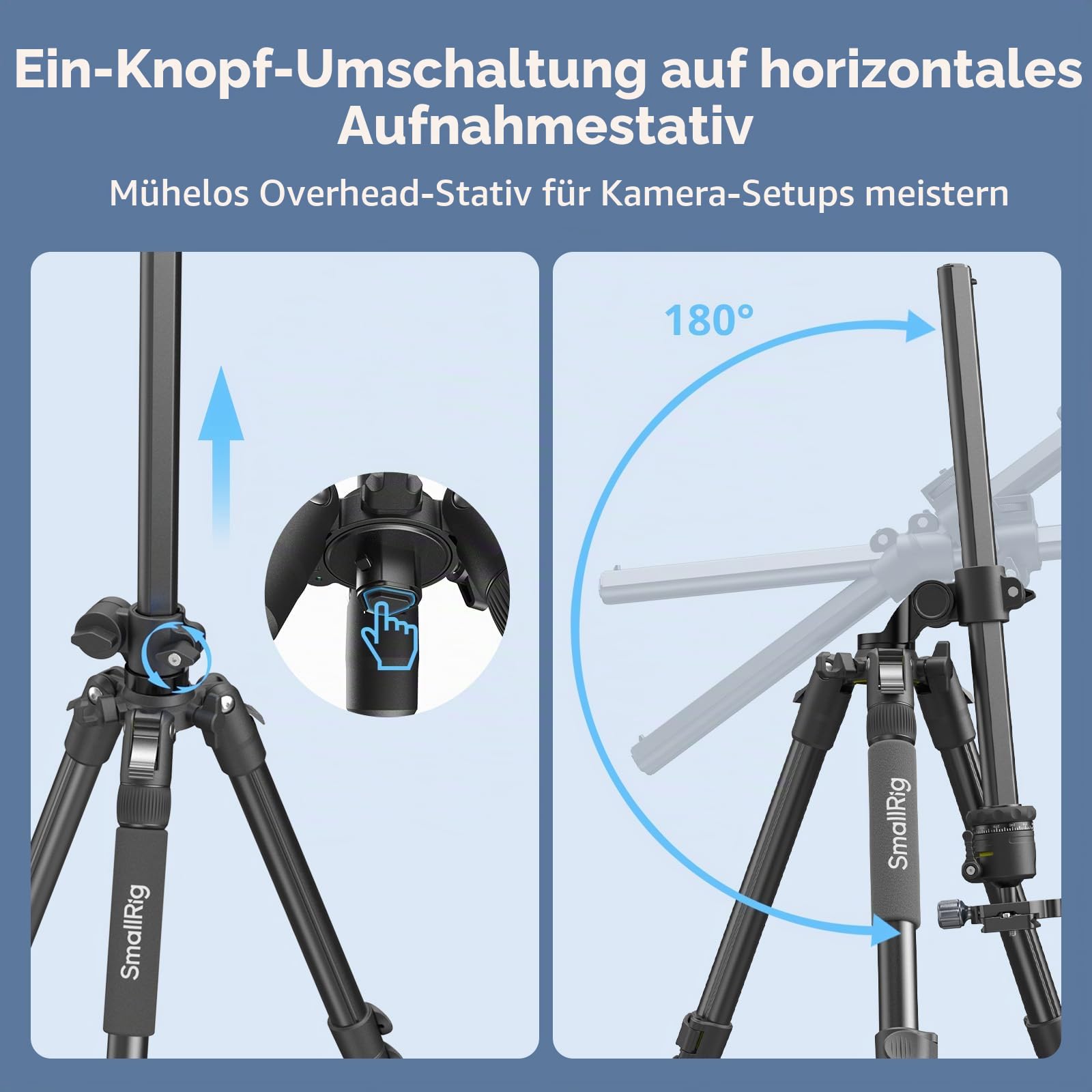 smallrig-ct25-5290-horizontales-berkopfstativ-164-cm-mit-smartphone-halter image 2