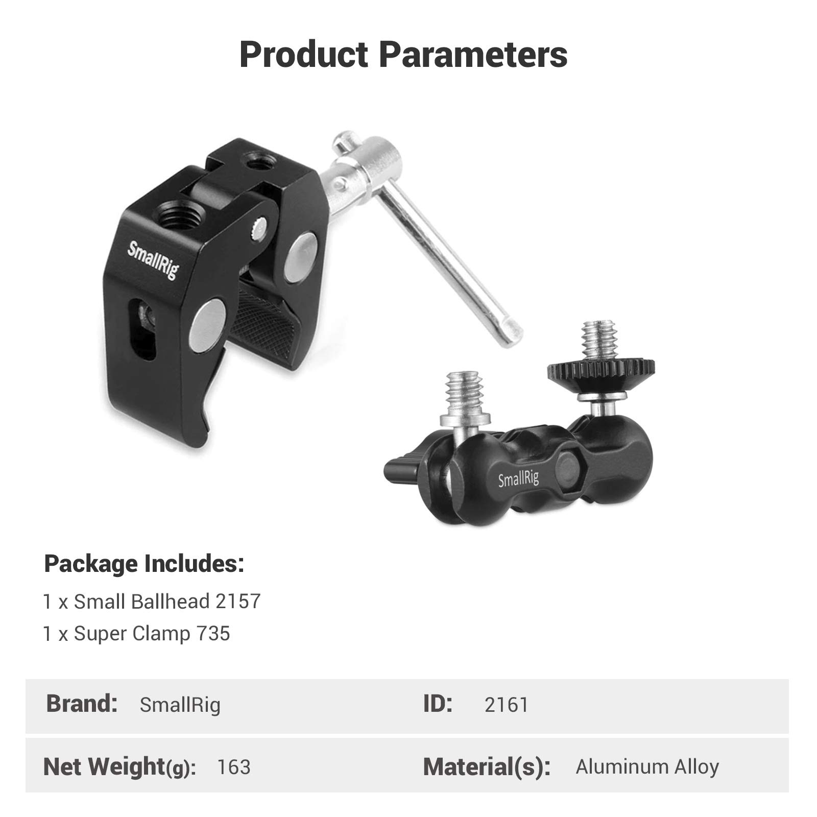 smallrig-2161-super-clamp-klemme-mit-magic-arm-1-4-zoll image 7