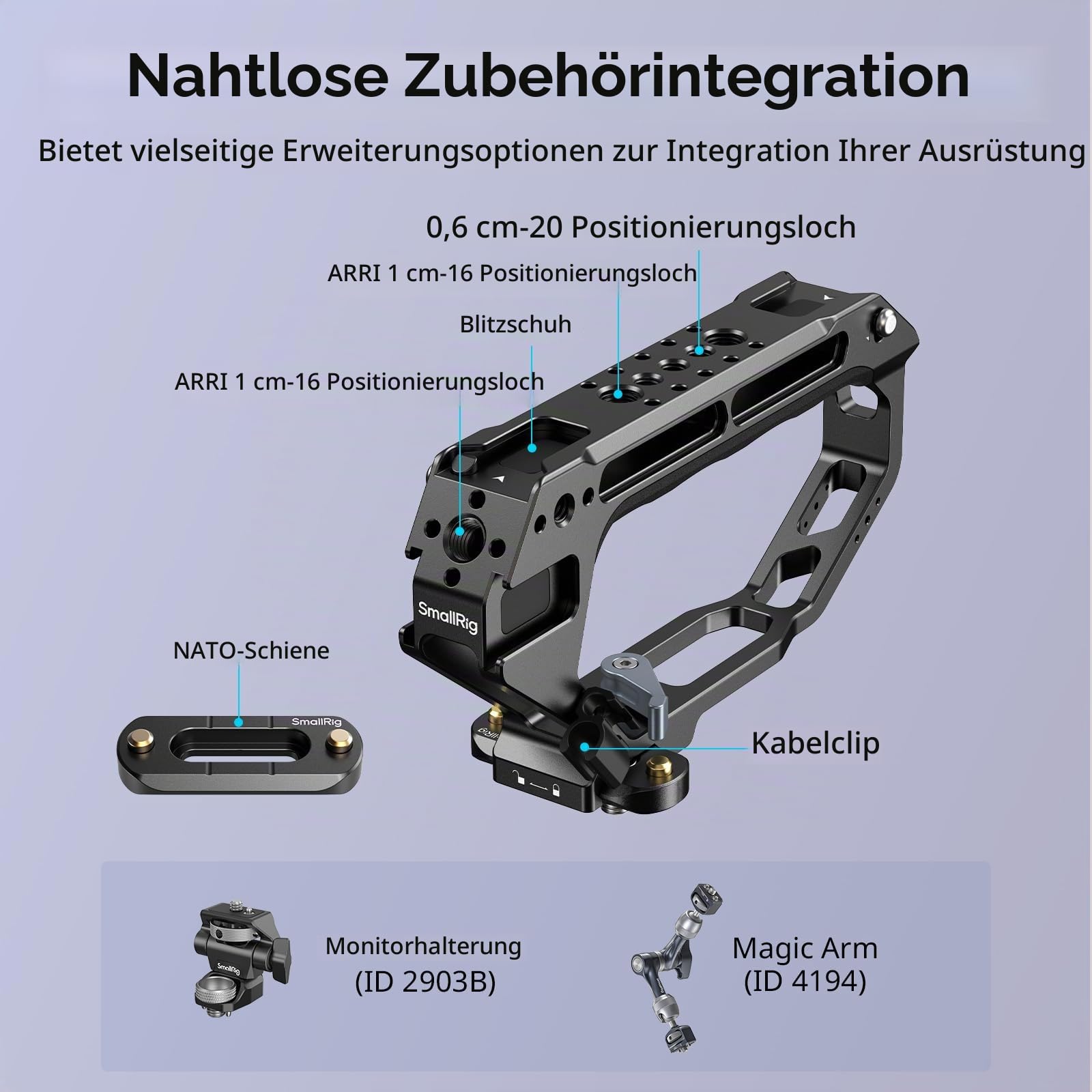 smallrig-5661-d-style-nato-rail-top-handle-mit-schnellklemme image 5