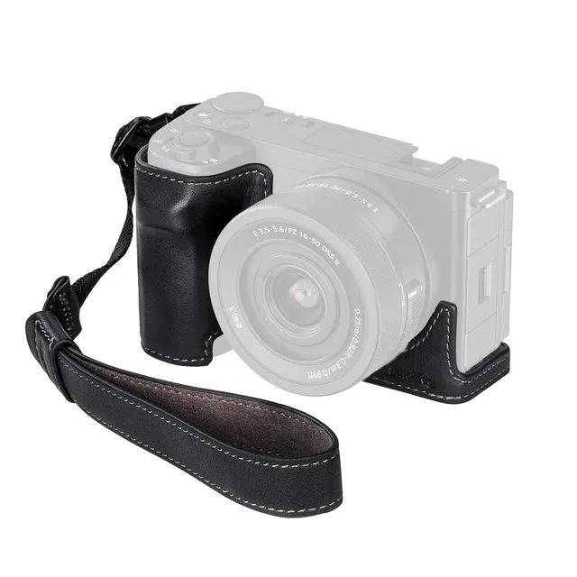 smallrig-kamera-ledertasche-4777-f-r-sony-zv-e10-ii-schwarz-mit-handschlaufe image 1